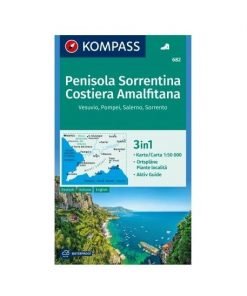 Kompass 682 Penisola Sorrentina, Costiera Amalfitana, carta 1:50.000
