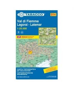 Tabacco 014 Val di Fiemme - Lagorai - Latemar carta 1:25.000