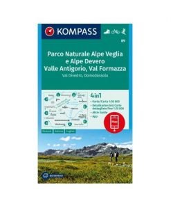 Kompass 89 Parco Naturale Alpe Veglia e Alpe Devero carta 1:50.000