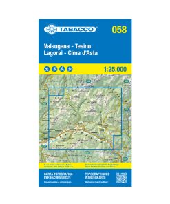 Tabacco 058 Valsugana Tesino Lagorai Cima D'Asta carta 1:25.000